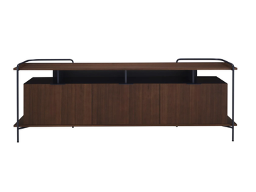 ALANDO - Walnut sideboard with flap doors by Ligne Roset - view 2